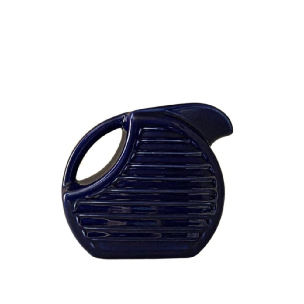 Vintage Feltman Langer ceramic pitcher art deco style blue porcelain MCM